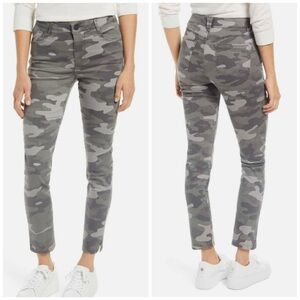Wit & Wisdom Camo Print High Waist Ankle Skinny Jeans
